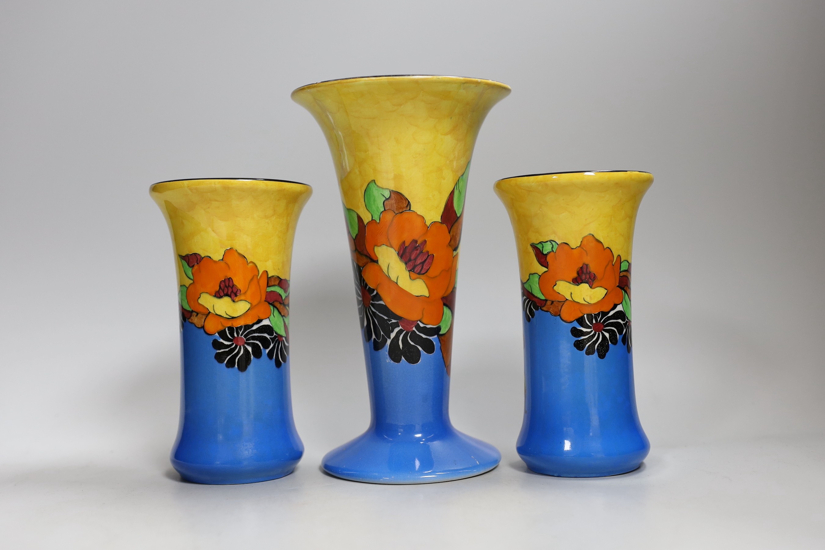 Wilkinson's Indian Summer group of three vases and an ash tray